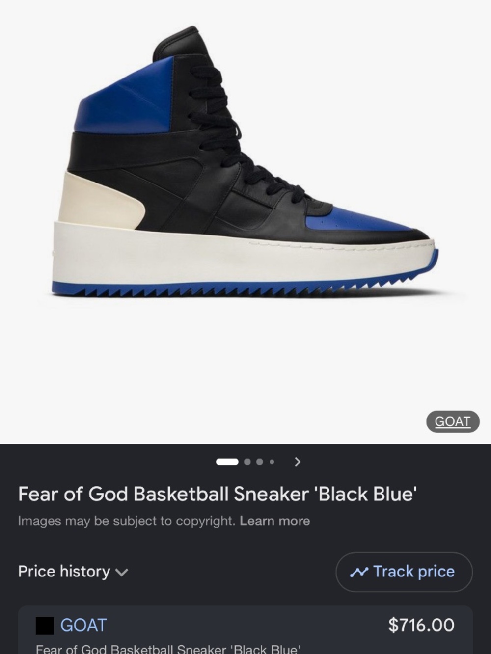 Fear of god basketball shoe